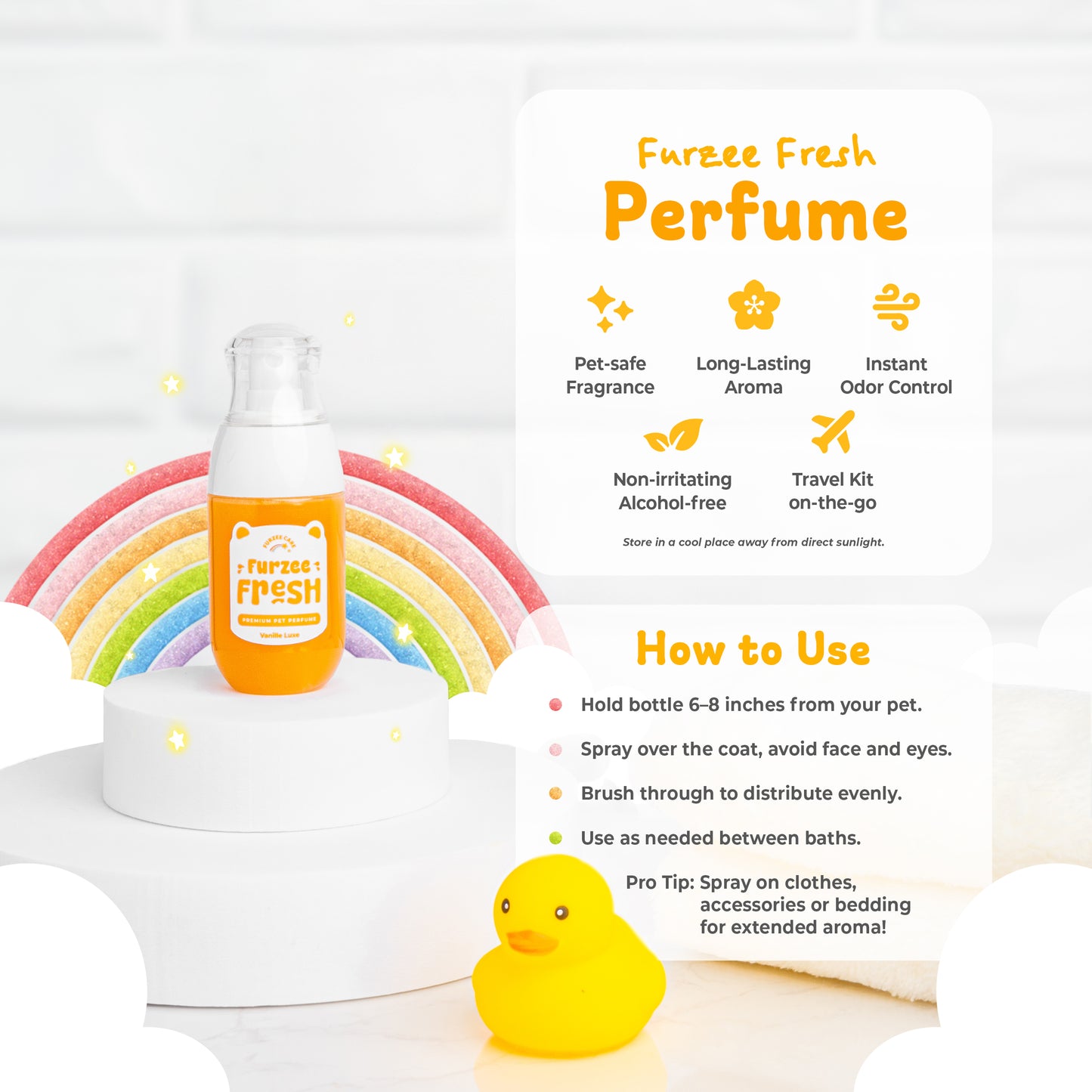 Furzee Fresh Pet Shampoo and Perfume Vanille Luxe